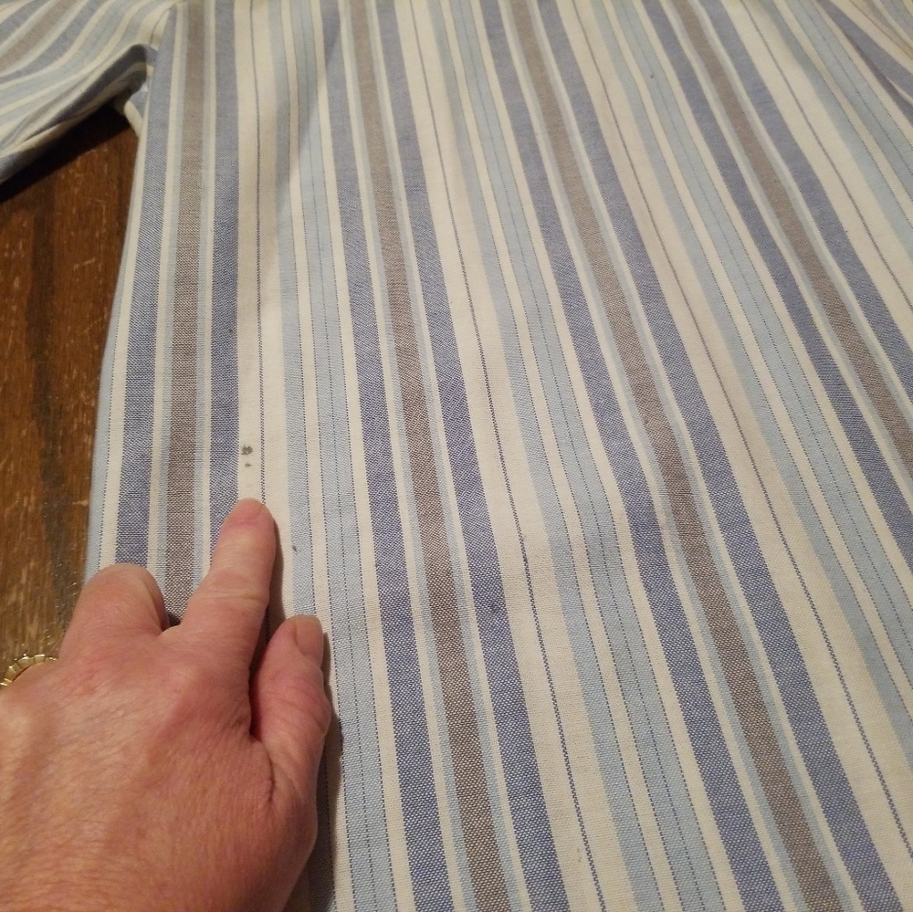 Vintage Saddlebrook Mens Striped Short Sleeve Button up Shirt XLarge - Picture 12 of 12